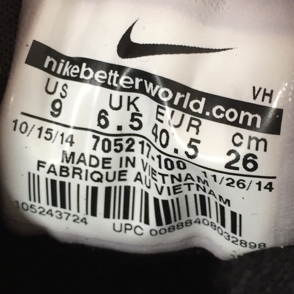 Nike Roshe Run Jacquard Obsidian Black/White sz. 9 - Picture 9 of 9